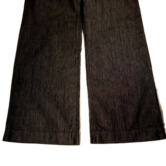 BANANA REPUBLIC Pants/Trousers  sz 6  Wide Leg  Denim Cotton  style-538380 EUC - Picture 2 of 12